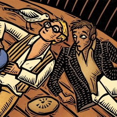 Boys collapsed on deck