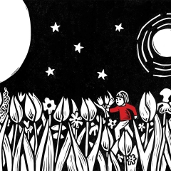 Field of Tulips by Moonlight