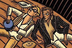 Boys collapsed on deck