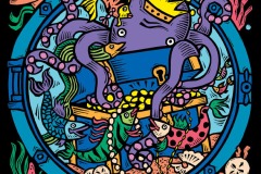 Octopus with treasure