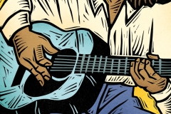 Etta Strumming Her Blue Guitar
