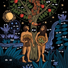 Adam and Eve in the dark